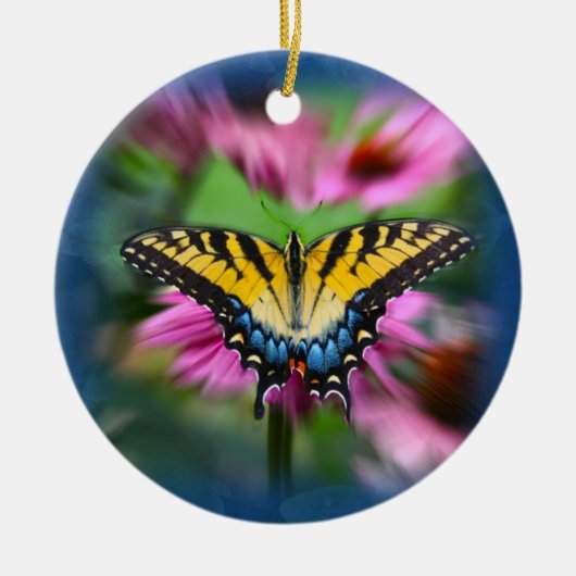 Swallowtail Butterfly Keramisch Ornament (Voorkant)