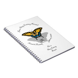 Swallowtail Butterfly Monogram Notitieboek
