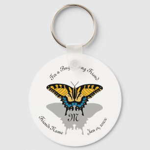 Swallowtail Butterfly Monogram Sleutelhanger