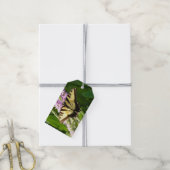 Swallowtail Butterfly op Paarse wilde bloemen Cadeaulabel (Met Touw)