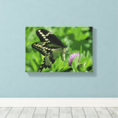 Swallowtail Butterfly Stretched Canvas Print (Insitu (Houten vloer))