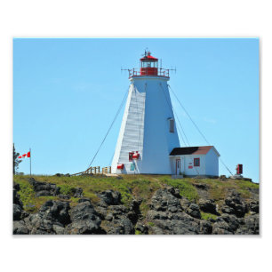 Swallowtail Lighthouse Grand Manan NB Foto afdrukk Afdruk