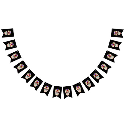 Swallowtail Party Bunting Banner SUGAR SKULL (Alle)