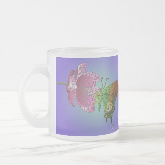 Swallowtail sur Magnolia 10 z tasse en verre (Gauche)