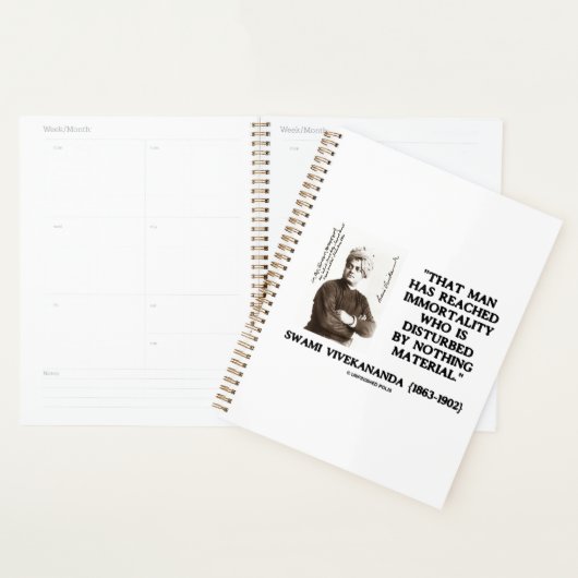Swami Vivekananda Man bereikt imsteringsmateriaal Planner (Display)