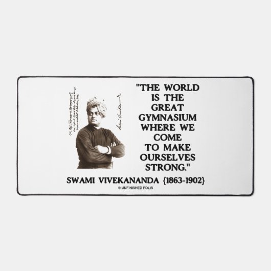 Swami Vivekananda Wereld Groot Gymnasium Sterk QTE Bureaumat (Voorkant)