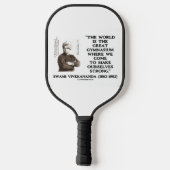 Swami Vivekananda Wereld Groot Gymnasium Sterk QTE Pickleball Paddle (Achterkant)