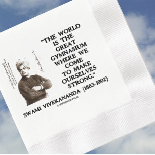 Swami Vivekananda Wereld Groot Gymnasium Sterk QTE Servet