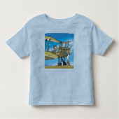 Swamp Ding Duck Biplane Toddler T-Shirt (Voorkant)