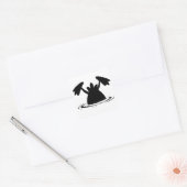 Swamp Duck Cartoon Vierkante Sticker (Envelop)