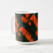 "Swamp Fire #2 Tiled" Abstract Design Mok (Voorkant links)