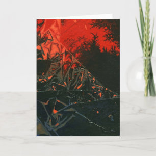 "Swamp Fire #3" Abstract Wenskaart ontwerp Kaart
