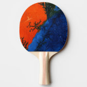 "Swamp Fire #4" Abstracte Ping Pong Paddle Tafeltennisbatje (Achterkant)
