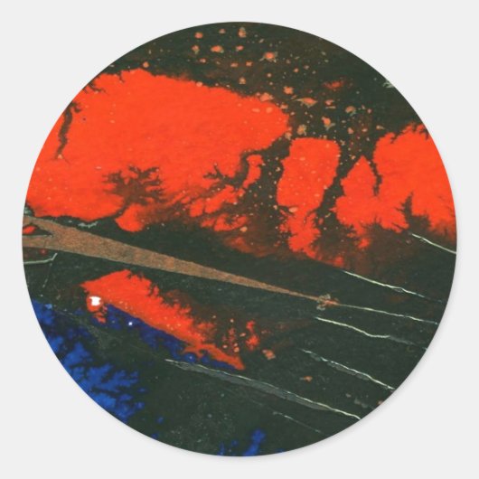 "Swamp Fire #5" Abstract design sticker (Voorkant)