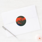 "Swamp Fire #5" Abstract design sticker (Envelop)