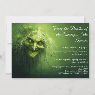 Swamp Hag Halloween Kostuum Party Uitnodiging