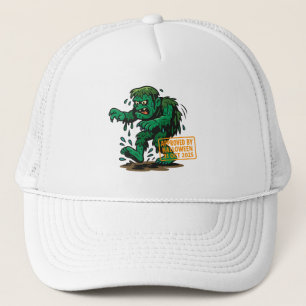 Swamp Monster Cartoon - Goedgekeurd door Halloween Trucker Pet