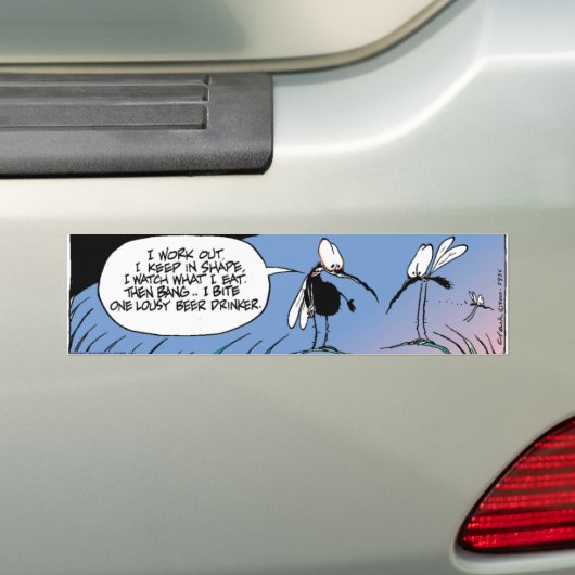 Swamp Mosquito Beer Drinker Bumpersticker (Op auto)