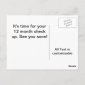 Swamp Optometry Check-Up Card Briefkaart (Achterkant)