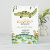 Swamp reptiles birthday party invitation (Debout devant)