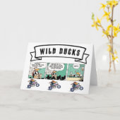 Swamp Wild Ducks-Wenskaart Kaart (Gele Bloem)