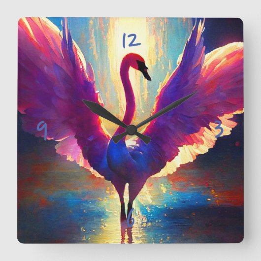 Swan Awake : Vierkante Klok (Voorkant)