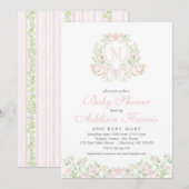 Swan Baby shower invitation Kaart (Voorkant / Achterkant)