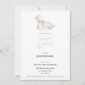 Swan Baby shower Invitation Kaart (Voorkant)