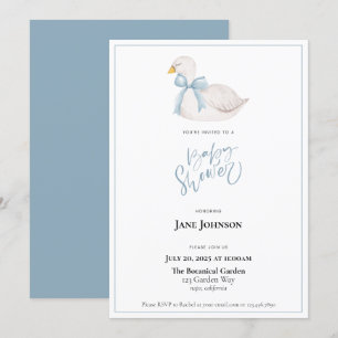 Swan Baby shower Invitation Kaart