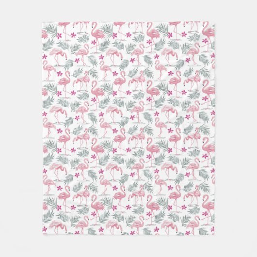 Swan Bird Repeated Pattern Fleece Deken (Voorkant)