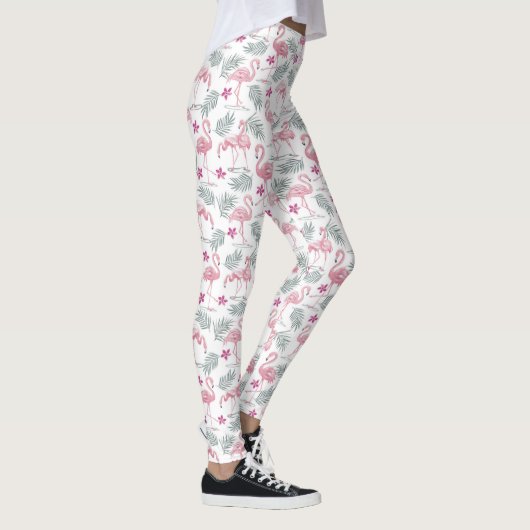 Swan Bird Repeated Pattern Leggings (Rechts)