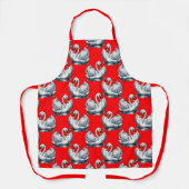 Swan Birds Pattern Design on Red Schort (Voorkant)
