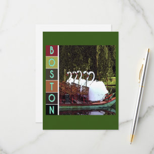 Swan Boats in de zomer RSVP Kaartje