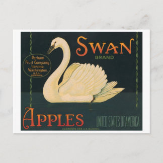 Swan Brand Apples Krat Label Briefkaart