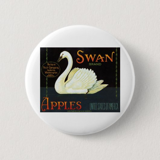 Swan Brand Apples Ronde Button 5,7 Cm (Voorkant)