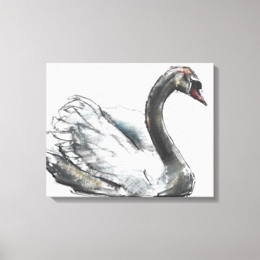 Swan Canvas Afdruk (Voorkant)