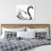 Swan Canvas Afdruk (Insitu (Slaapkamer))