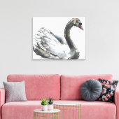 Swan Canvas Afdruk (Insitu (Woonkamer))