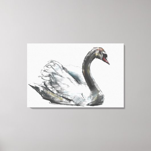 Swan Canvas Afdruk (Voorkant)