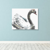 Swan Canvas Afdruk (Insitu (Houten vloer))