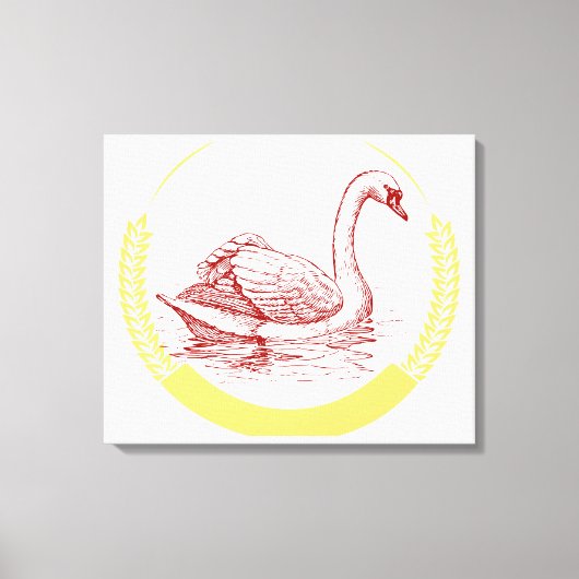 Swan Canvas Afdruk (Voorkant)