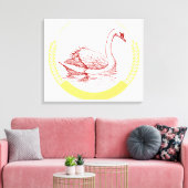 Swan Canvas Afdruk (Insitu (Woonkamer))