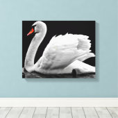Swan Canvas Afdruk (Insitu (Houten vloer))