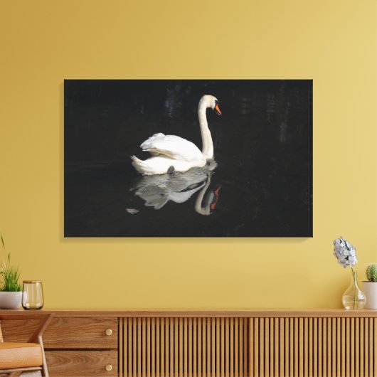 Swan Canvas Afdruk (Insitu (Woonkamer))