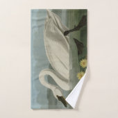 Swan commun américain - Les oiseaux d'Amérique d'A (Serviette à main)