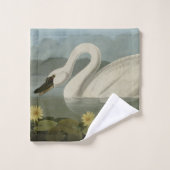 Swan commun américain - Les oiseaux d'Amérique d'A (Gant de toilette)