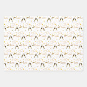 Swan Couple en Hearts over zilver en witbruiloft Inpakpapier Vel (Voorkant 3)