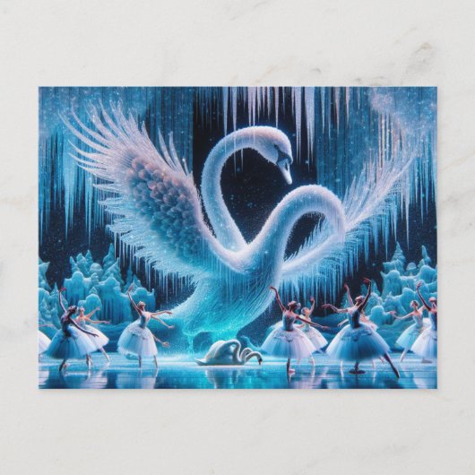 Swan Dance Briefkaart (Voorkant)