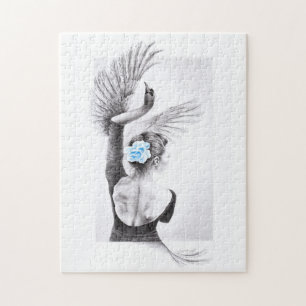 Swan dansende vrouw ballet Surreal-tekenkunst Legpuzzel