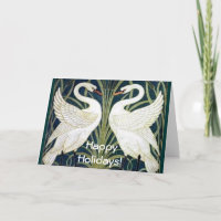 Swan en Rush en Iris behang Kaart